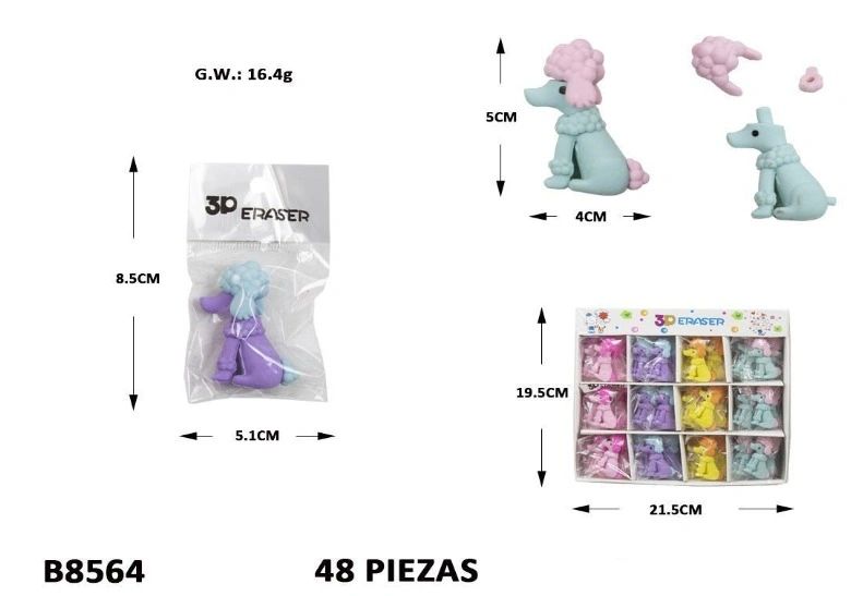 Figurine Littlest Pet Shop Caniche 48 - Hasbro, Occasion, Jouet De Collection